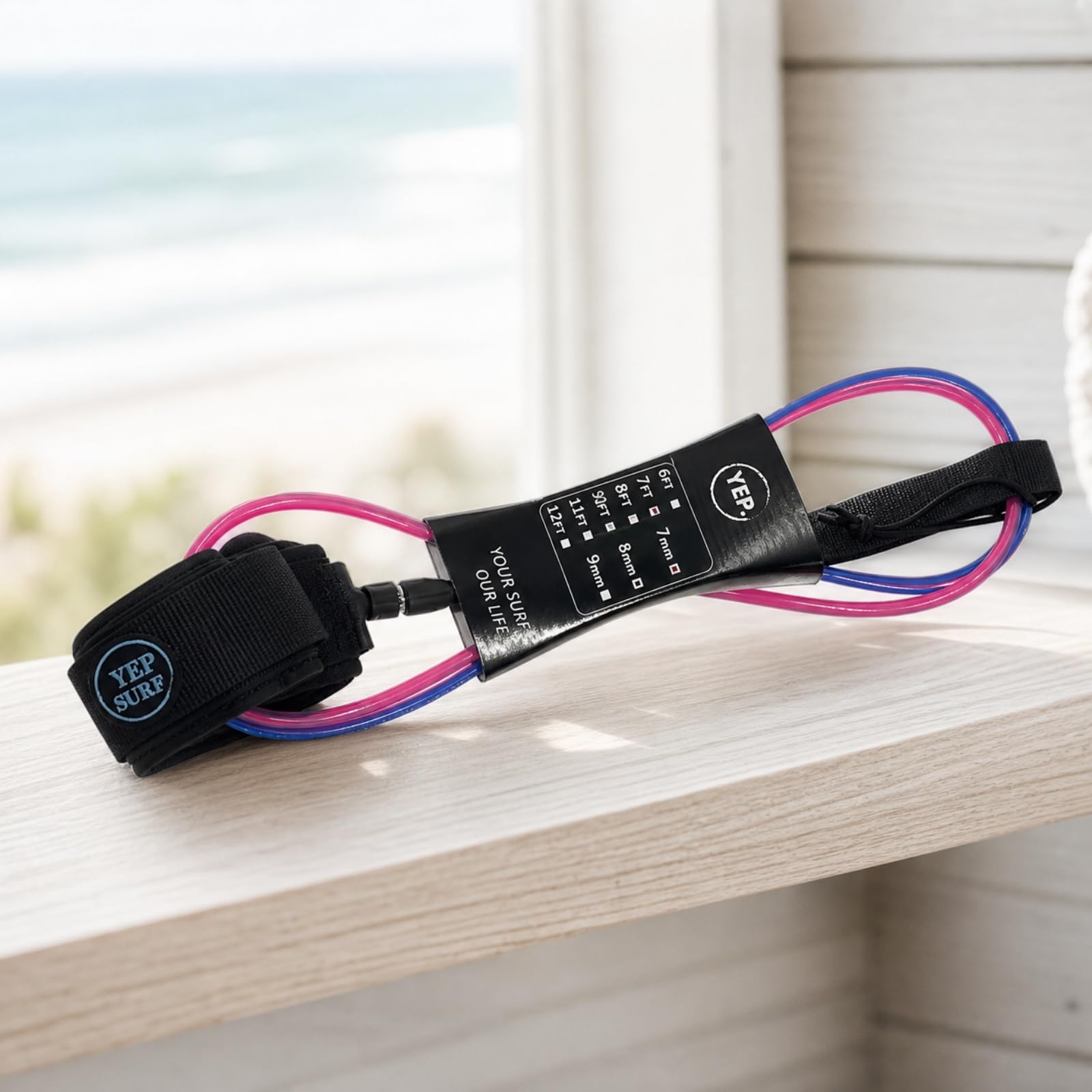 Leash Surf Confortable Laisse en Spirale Flexible Cordon pour Surfeurs, Débutants