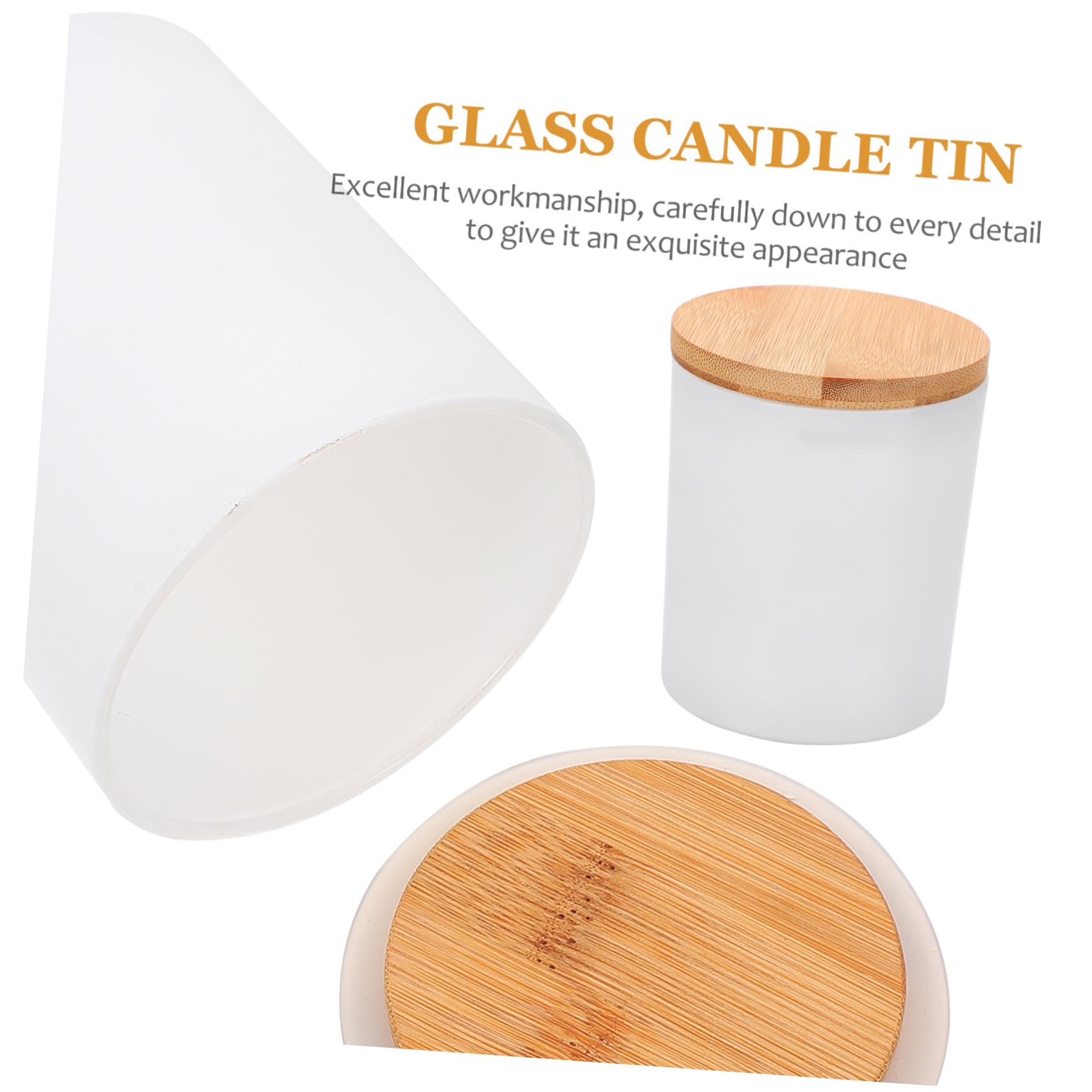 Gadpiparty Set da 4 Barattoli in Vetro Bianco per Candele Fai da Te