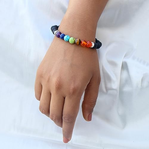 Miniatura 6 de 7 Chakra Necklace and Bracelet Set for women & men Orgone Healing Pendant with Adjustable Cord – Chakra Necklace and bracelet jewelry set for