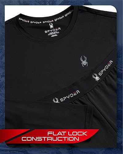 Miniatura 4 de Spyder Conjunto térmico de 2 piezas con forro polar para hombre y leggings largos de capa base