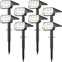 Vista 1 de Solar Spot Lights Outdoor Waterproof IP65, [8 Pack/100 LED/4 Modes] 2-in-1 Solar Landscape Spotlights, Auto On/Off High Lumens Spot Lights for Yard