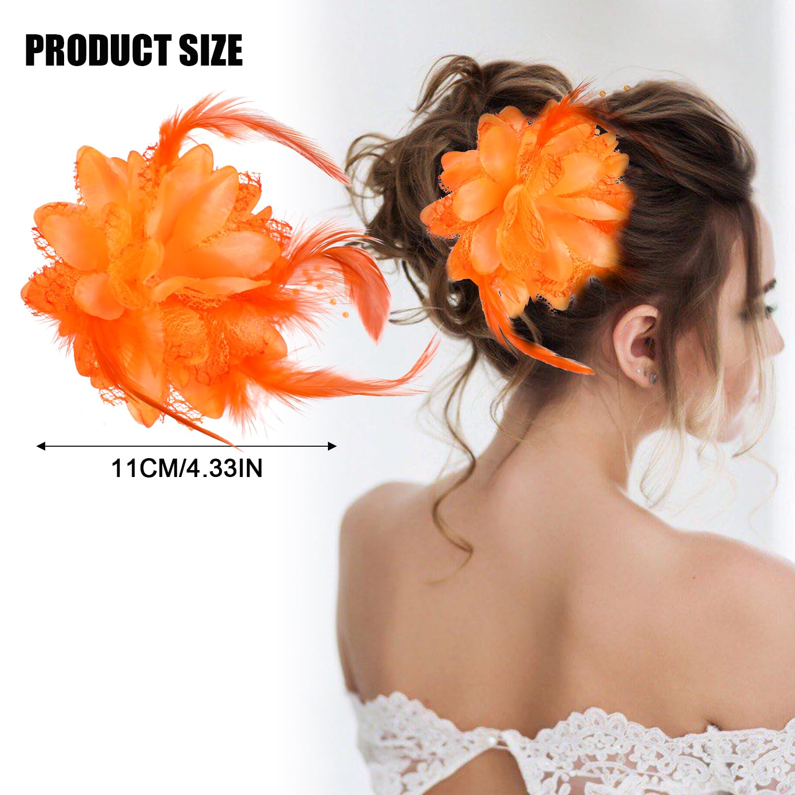 LumiSyne Cappello Fascinator per Donna Fiore Tulle Piuma su Una Fascia e Un Clip Copricapo Elegante Vintage Fascinators per Capelli Fascinator Cerimonia per Cocktail Tea Party Matrimonio LumiSyne Cappello Fascinator per Donna Fiore Tulle Piuma su Una Fascia e Un Clip Copricapo Elegante Vintage Fascinators per Capelli Fascinator Cerimonia per Cocktail Tea Party Matrimonio