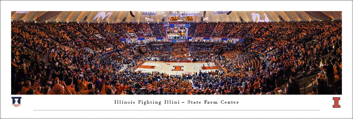 Fighting Illini Basketball - Unframed 40 x 13.5 Poster by Blakeway Panoramas
