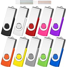 AreTop USB Flash Drive 8GB 10 Pack, USB2.0 Memory Stick Thumb USB Drives Drives Pack Gig Stick Pendrive USB Storage 10PCS 8GB, Mix Colors