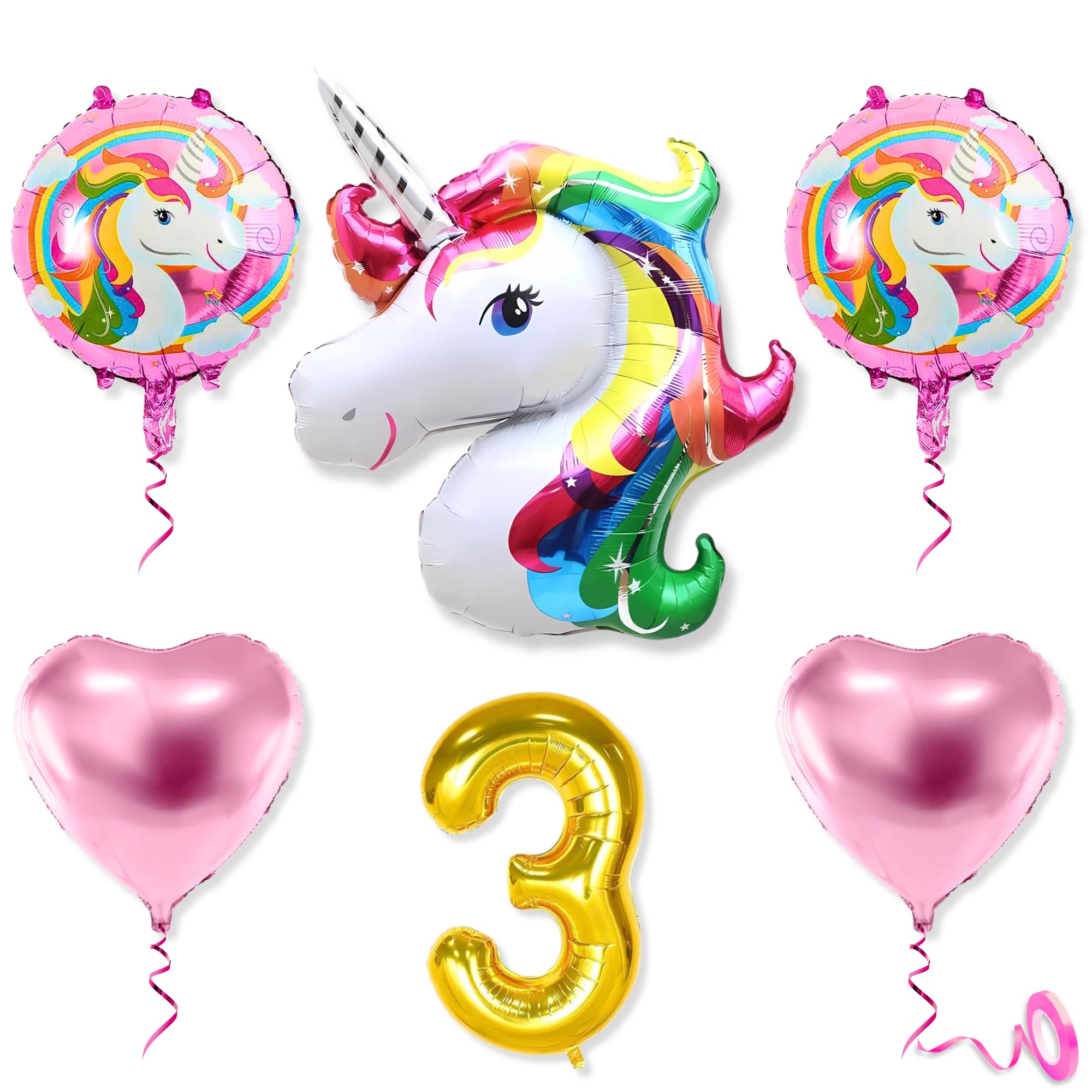 Theme With 3 Number · Unicorn Balloons