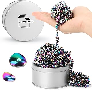 Magnetic Putty Over 1000 Weak Magnetic Beads Fidget Ferrite Putty Crags Magnetic Stones Fun Quiet Magnetic Balls Fidget Toys for Office and Desk (Colorful)