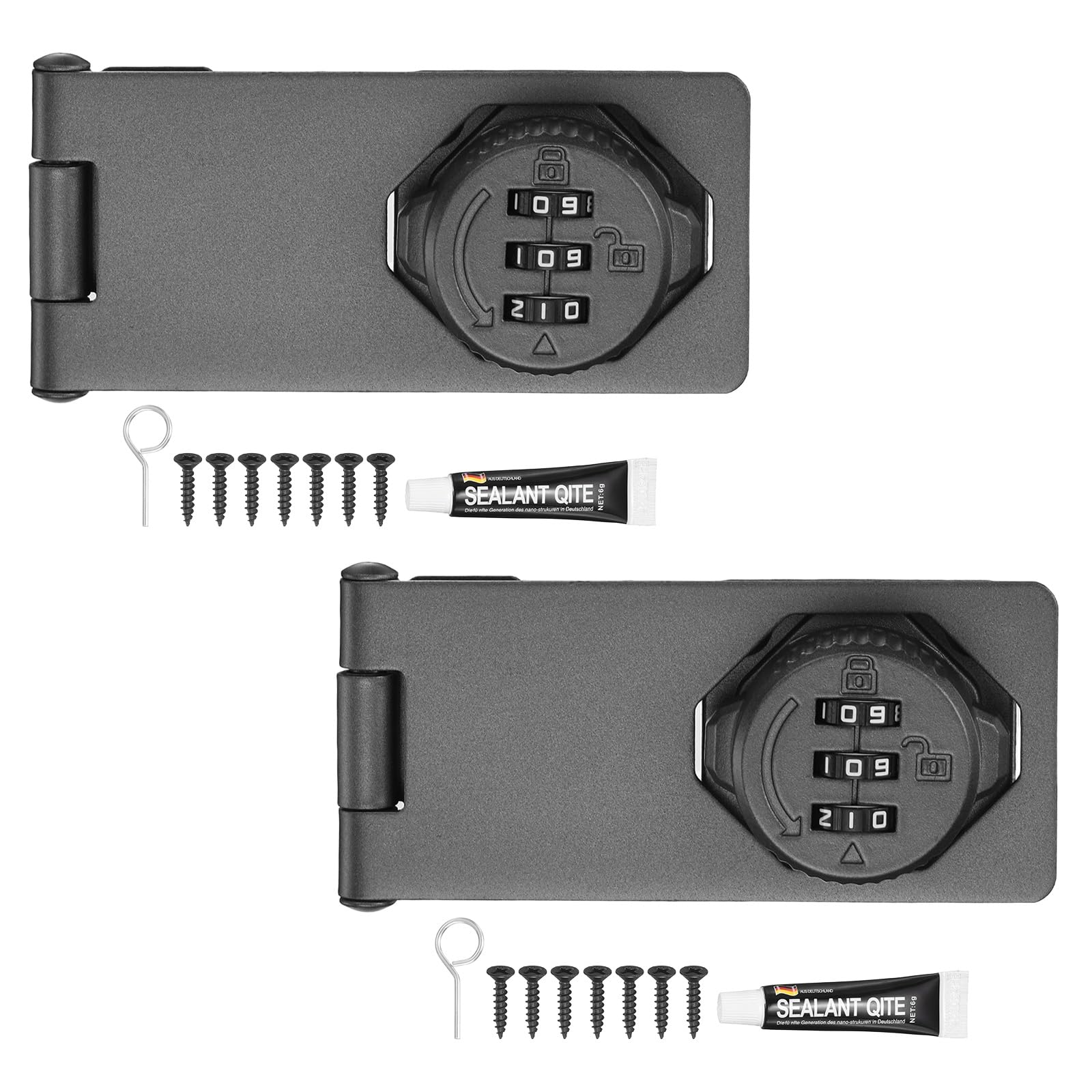 Sécuriser un placard sans percer de serrure complexe grâce au loquet rotatif gris 10,2 cm