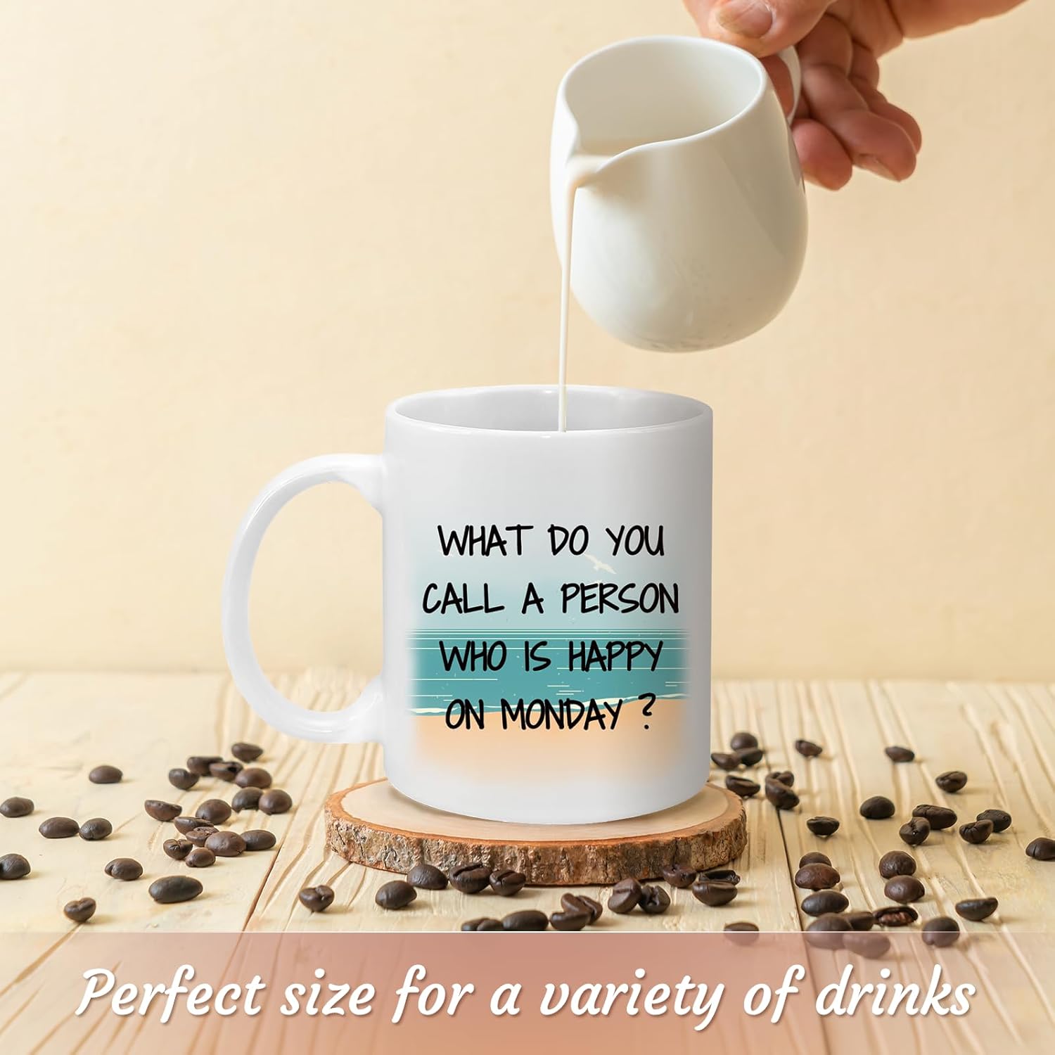 Retirement Coffee Mug 11Oz Funny Retirement Gift for Woman Man,What Do You Call A Person Who is Happy On Monday Retired Mug for Teacher Coworkers Boss,Office Retired Coffee Cup (White) - Image 7
