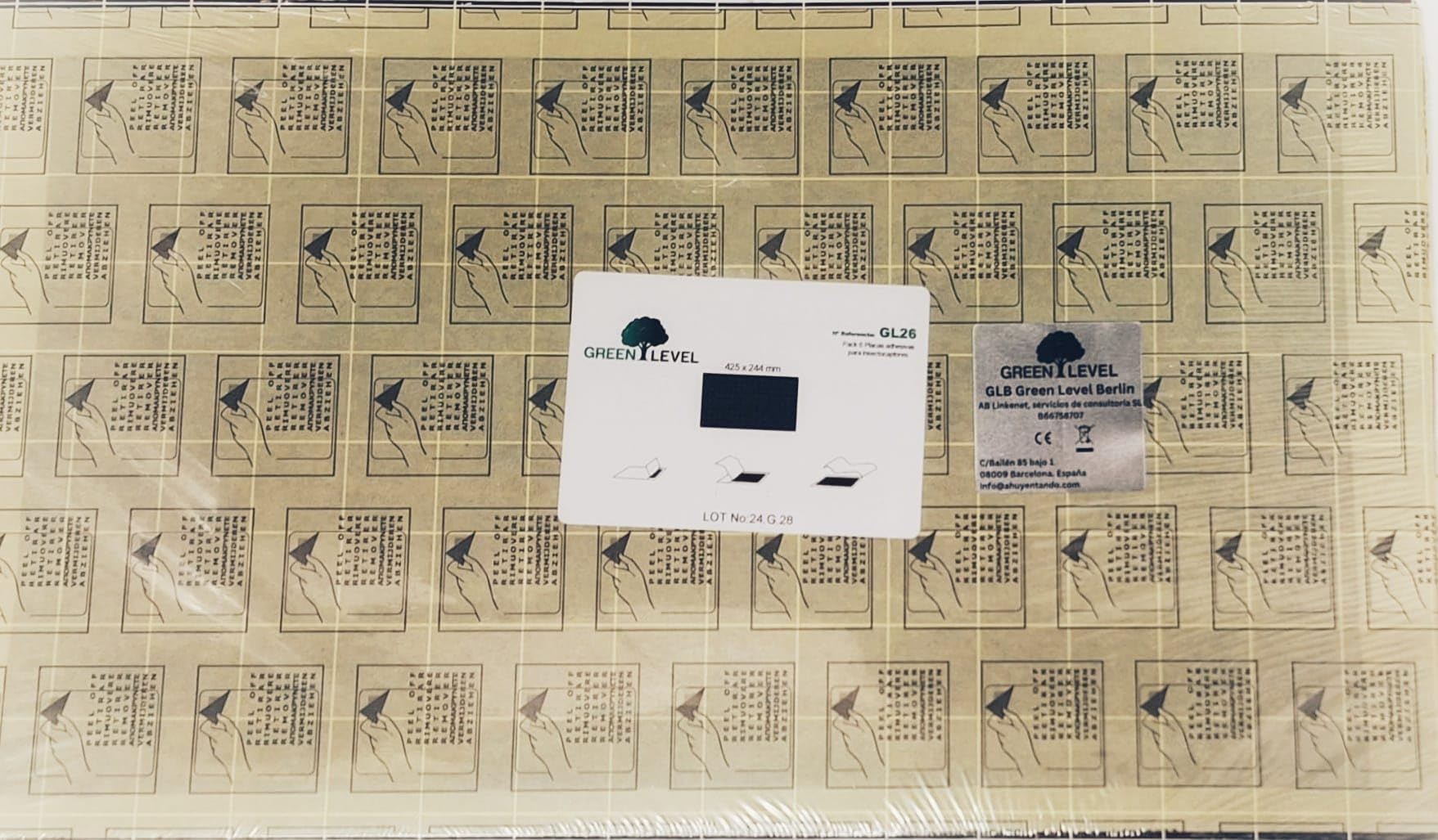 Placas Adhesivas insectocaptor GL26 | 6 recambios | Láminas atrapa Moscas | Planchas Adhesivas Moscas | Medidas 425 * 244mm