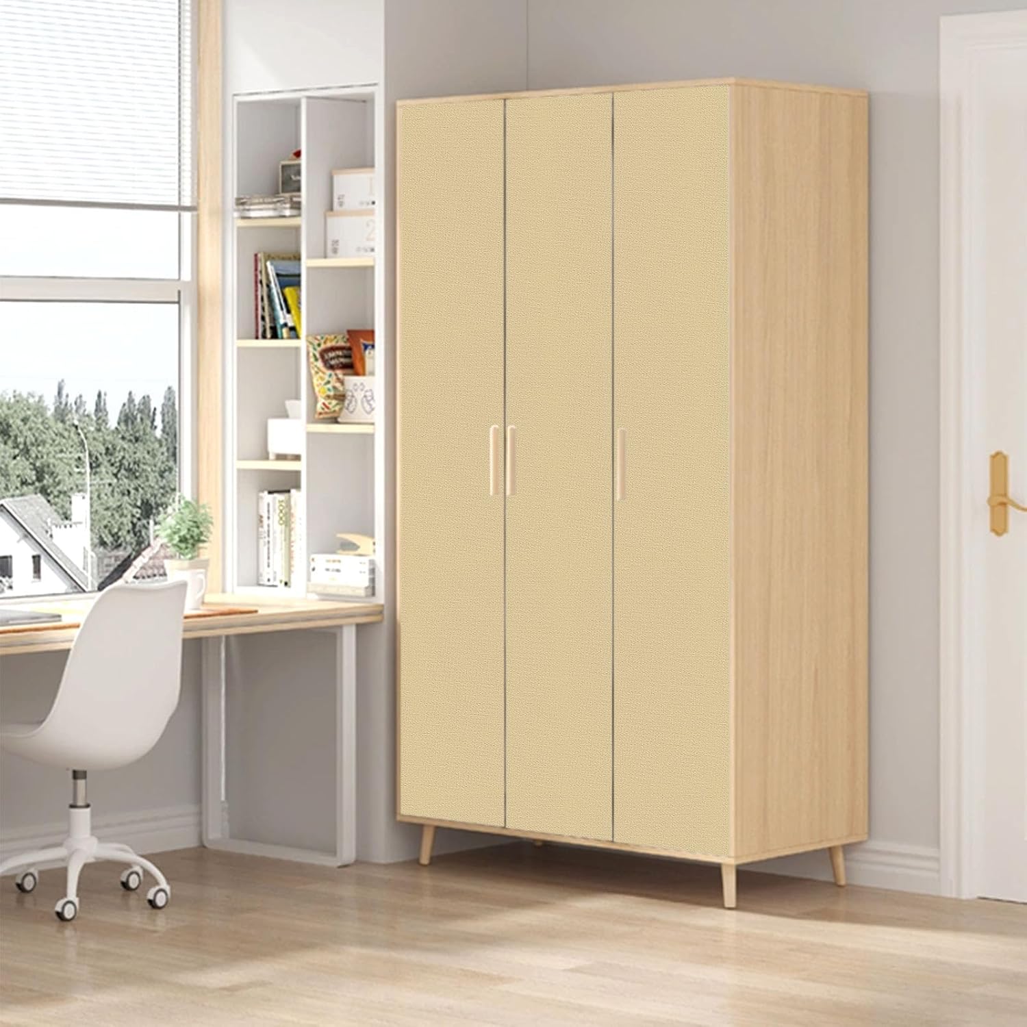 Yun-aeon Yellow Textured Peel and Stick Wallpaper 15.7" × 400" Removable Waterproof Contact Paper for Cabinets and Drawers Vinyl Self Adhesive Wall Paper Decorative for Bedroom Bathroom