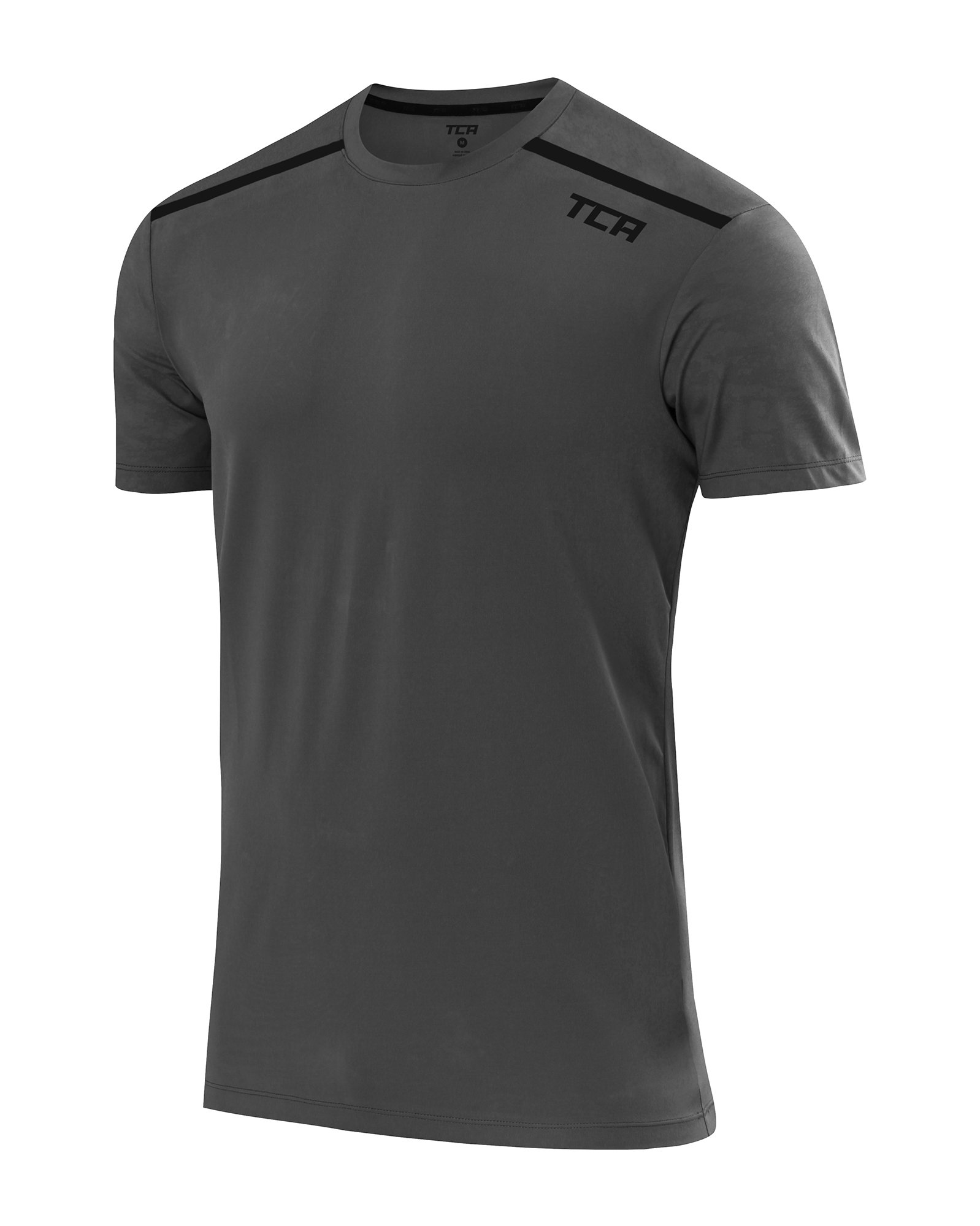 TCA Men's Radius Short Sleeve Training Top - Quiet Shade Grey, M