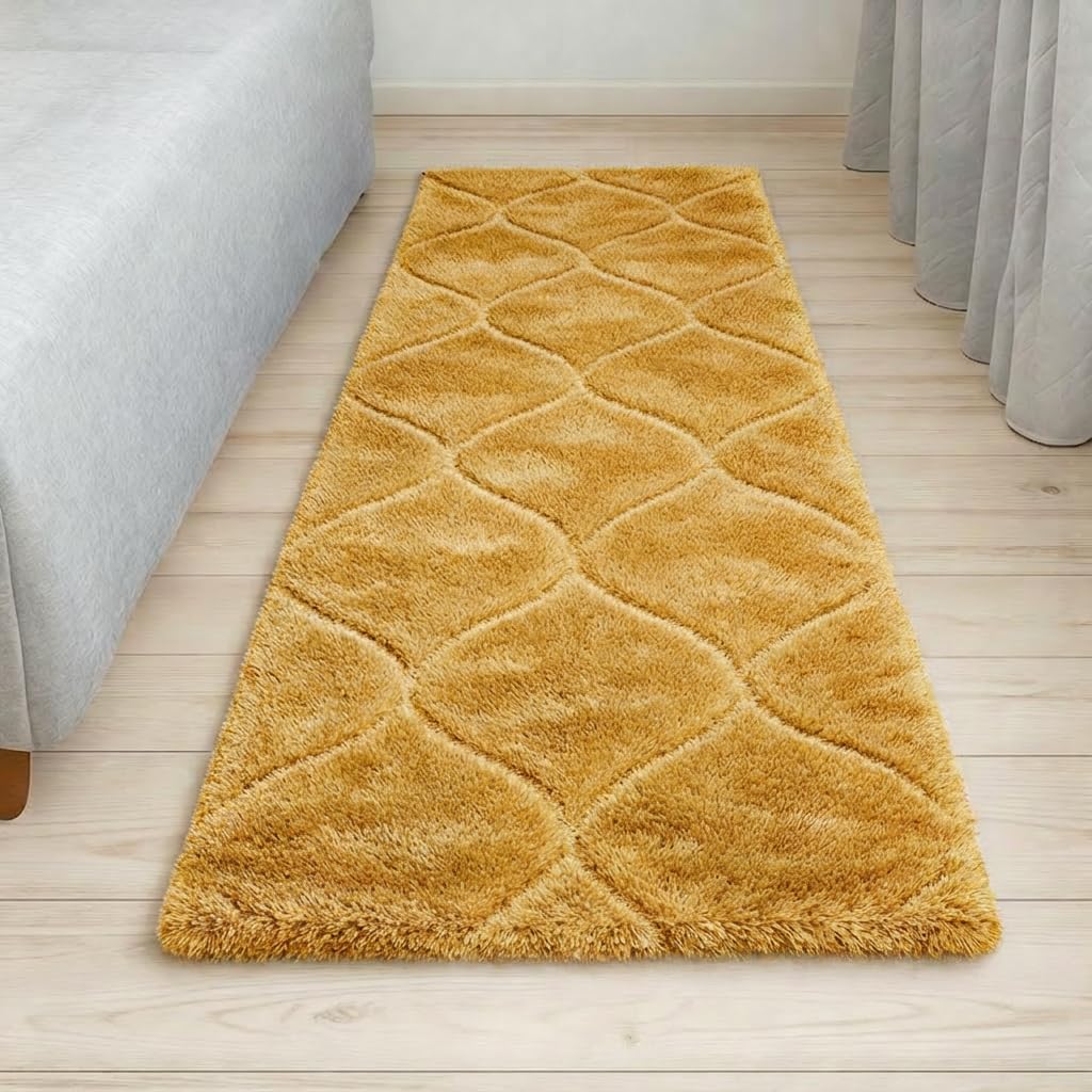 Naze Luxury Shaggy Runner Rug - Soft & Plush -7
