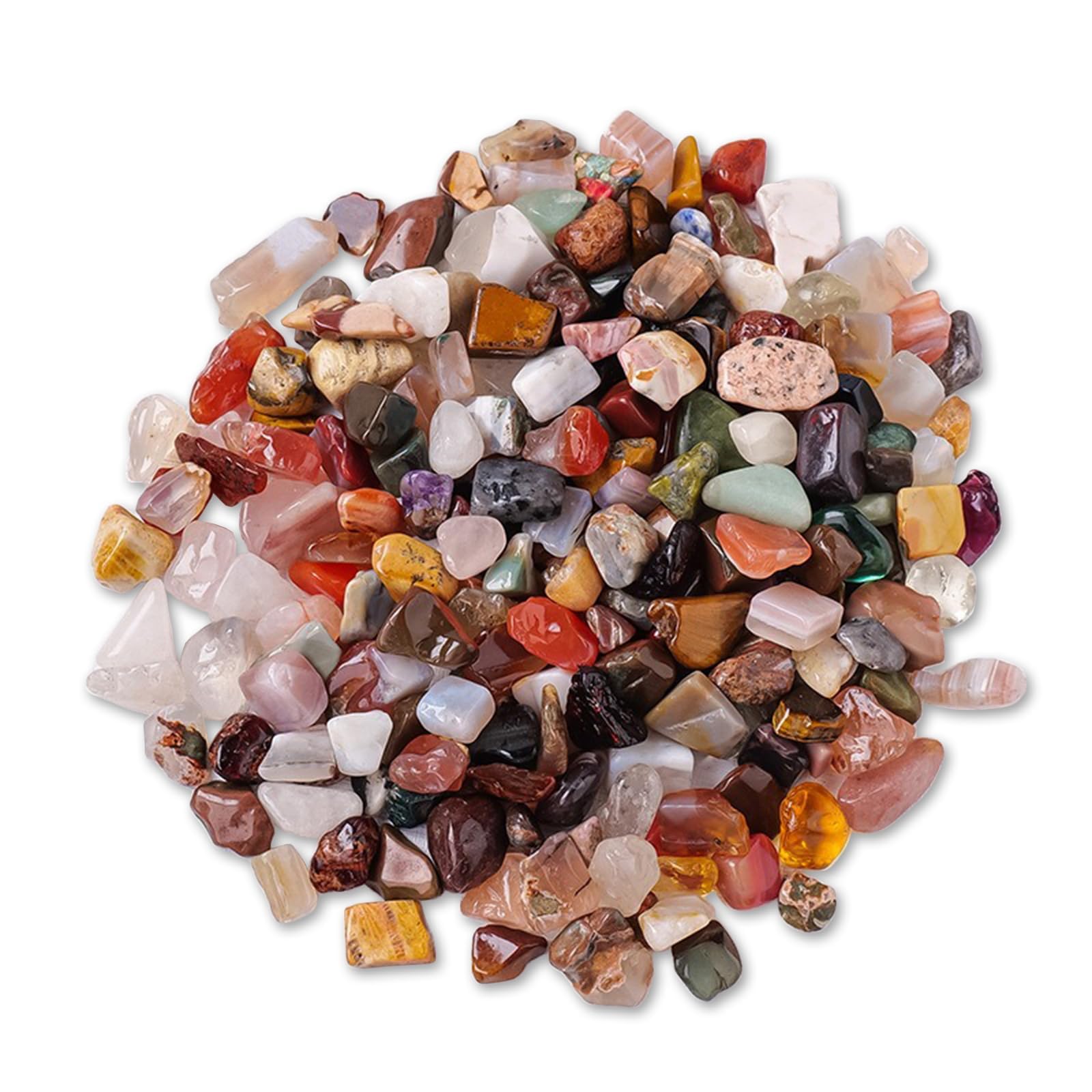 500g Gemmes Perles, 8-12mm Coloré Bille en Verre, Set de Pierres précieuses, Mélange de Pierres précieuses, Naturel Poli Pierres De Couleur pour L'Aquarium, DéCoration IntéRieure De La Maison
