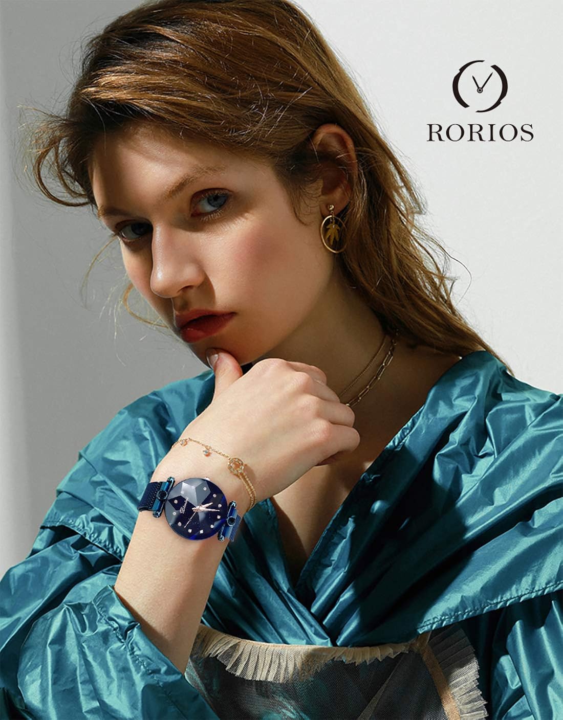 RORIOS Moda Orologi da Donna Fashion Analogico Al Quarzo Lucente Diamante Simulato Dial Mesh Band Bracelet Orologi da Polso Women Watches RORIOS Moda Orologi da Donna Fashion Analogico Al Quarzo Lucente Diamante Simulato Dial Mesh Band Bracelet Orologi da Polso Women Watches