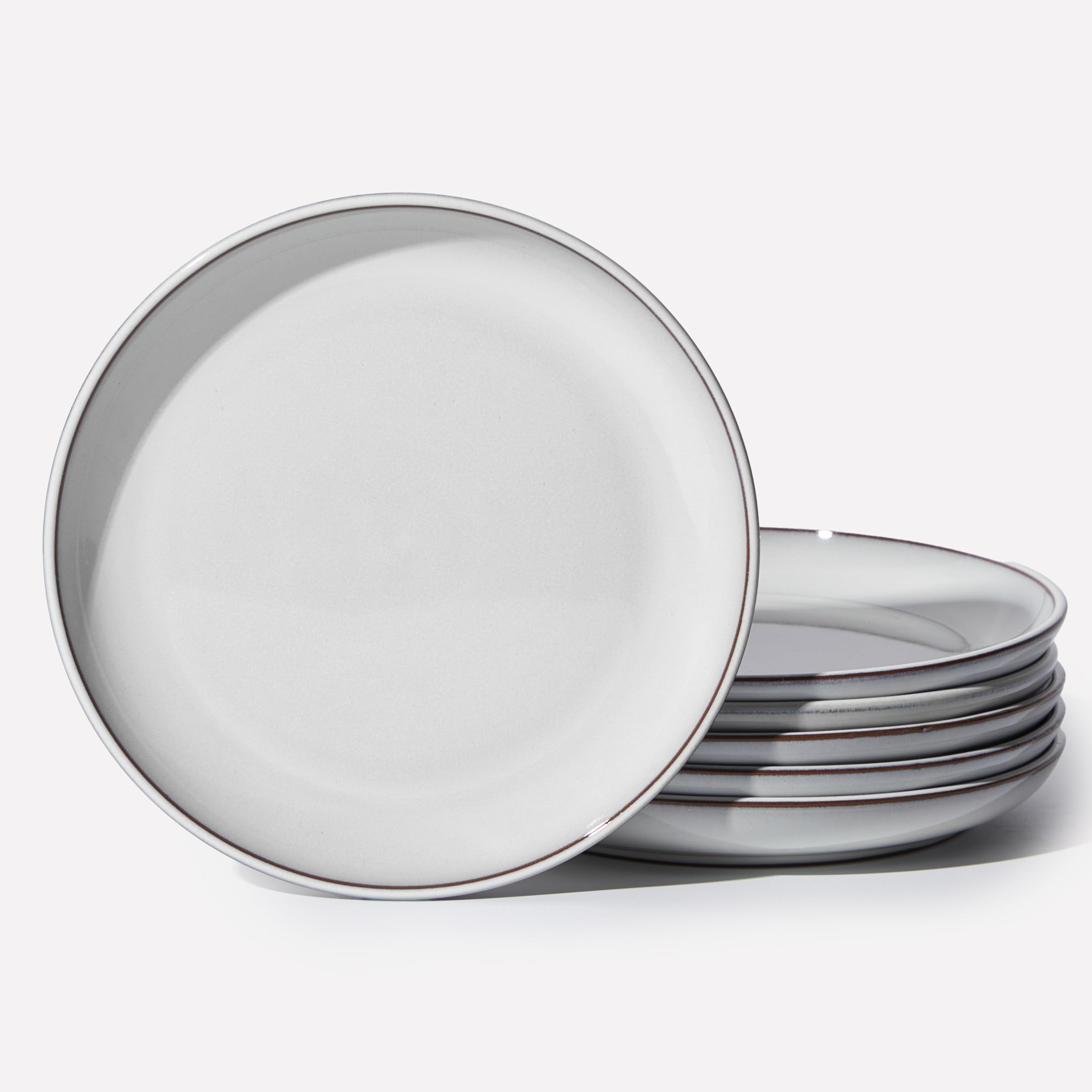 Pokini Ceramic Dinner Plates Set of 6, 8inch Salad, Dessert Plates Dishes
