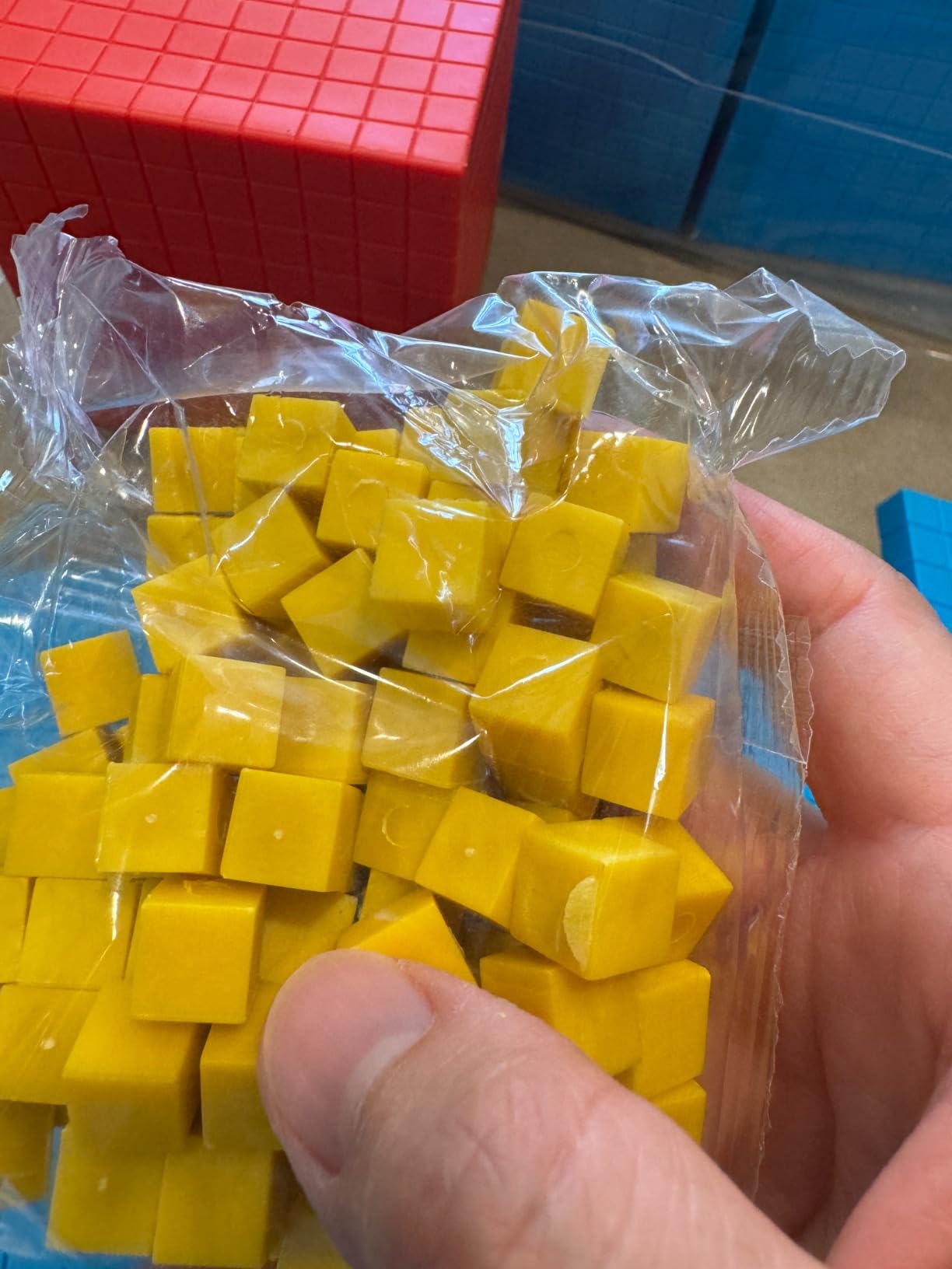 Wettarn 242 Pcs Base Ten Blocks Plastic Math Manipulatives Place Value ...
