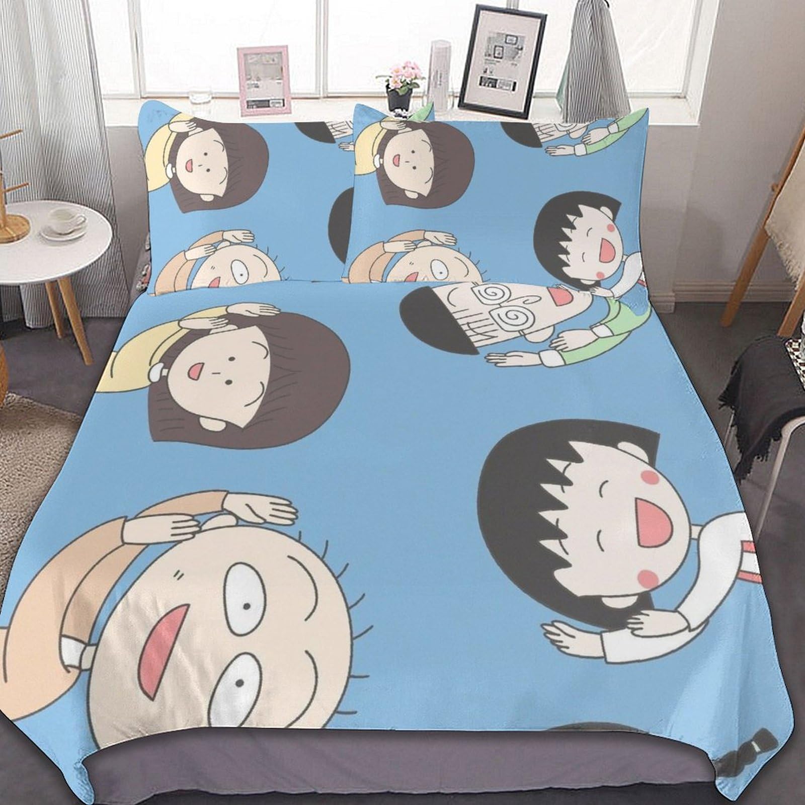 ちびまる子ちゃん布団・ベッド共通カバー3点セット（シングル）