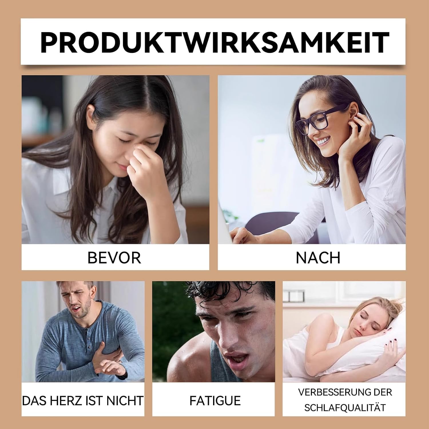 Neovolta VitalRing Bague Thérapeutiques Magnétiques Anti Stress Femme - Réduit Le Stress Et L'anxiété Améliore La Qualité Du Sommeil (Or)