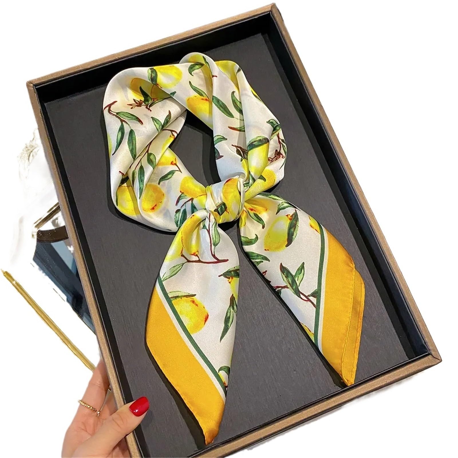 Bufanda para la cabeza, bufandas de moda para mujer, 1 unidad, 70 x 70 cm, bufanda cuadrada con estampado de seda, pañuelo decorativo para el cuello