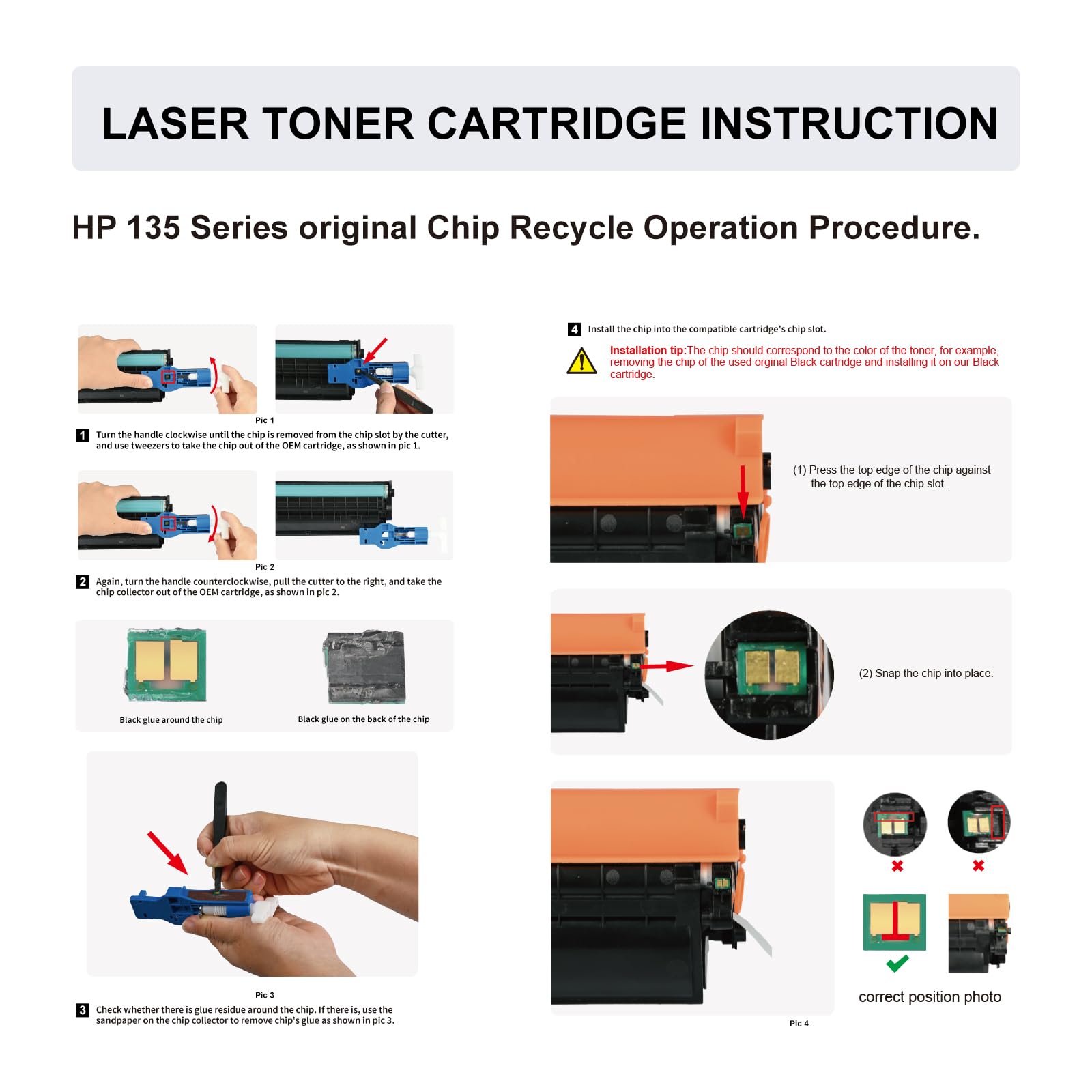 Toner 135X Compatible Avec Toner HP 135X W1350X 135A Noir W1350A Cartouche Toner Pour Imprimantes HP LaserJet M209dw M234dw M234sdn M234sdw (Avec Puce, 1 Noir