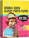 Uinkit 100 Feuilles Brochure Papier brillant double face 8,5x11 jet d'encre 37lb 140gsm Dye Ink Thin Photo Flyer Calendrier Magazine CD Lettre d'accompagnement