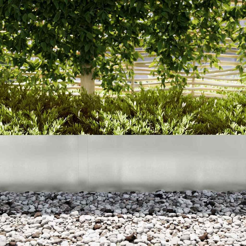 Lot de 50 bordures de pelouse en acier inoxydable - 100 x 0,05 x 30 cm - Argenté - Pour une séparation propre des pelouses, des parterres de fleurs et des chemins - Bordure de pelouse moderne