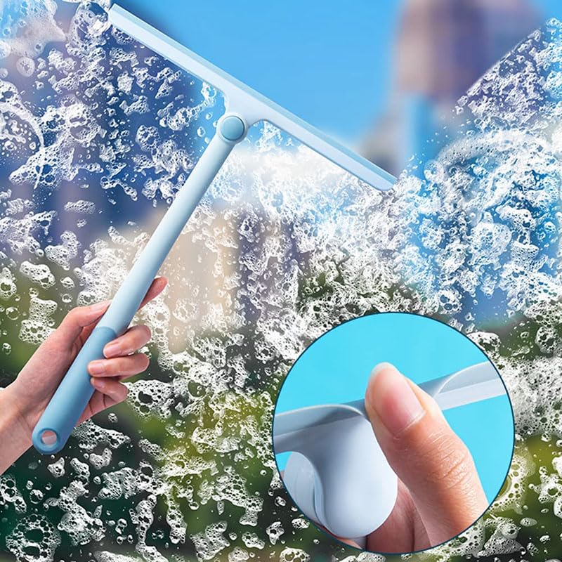 Lavavetri Tergipavimento tipo T con rotazione a 360° | For porte doccia, finestre e superfici in vetro del bagno(Gray)