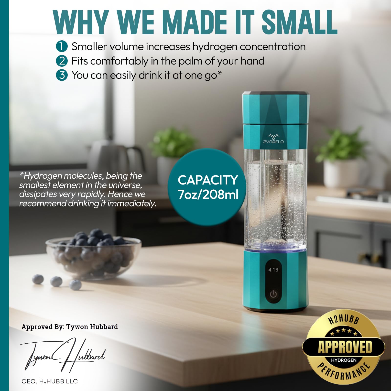 H2-Max Generador de botellas de agua de hidrógeno con tecnología SPE/PEM