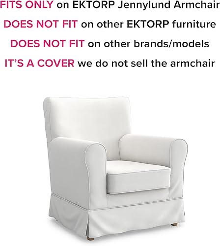 Miniatura 2 de MASTERS OF COVERS Ektorp Jennylund - Funda de repuesto para sillón IKEA Ektorp Jennylund (algodón-blanco)