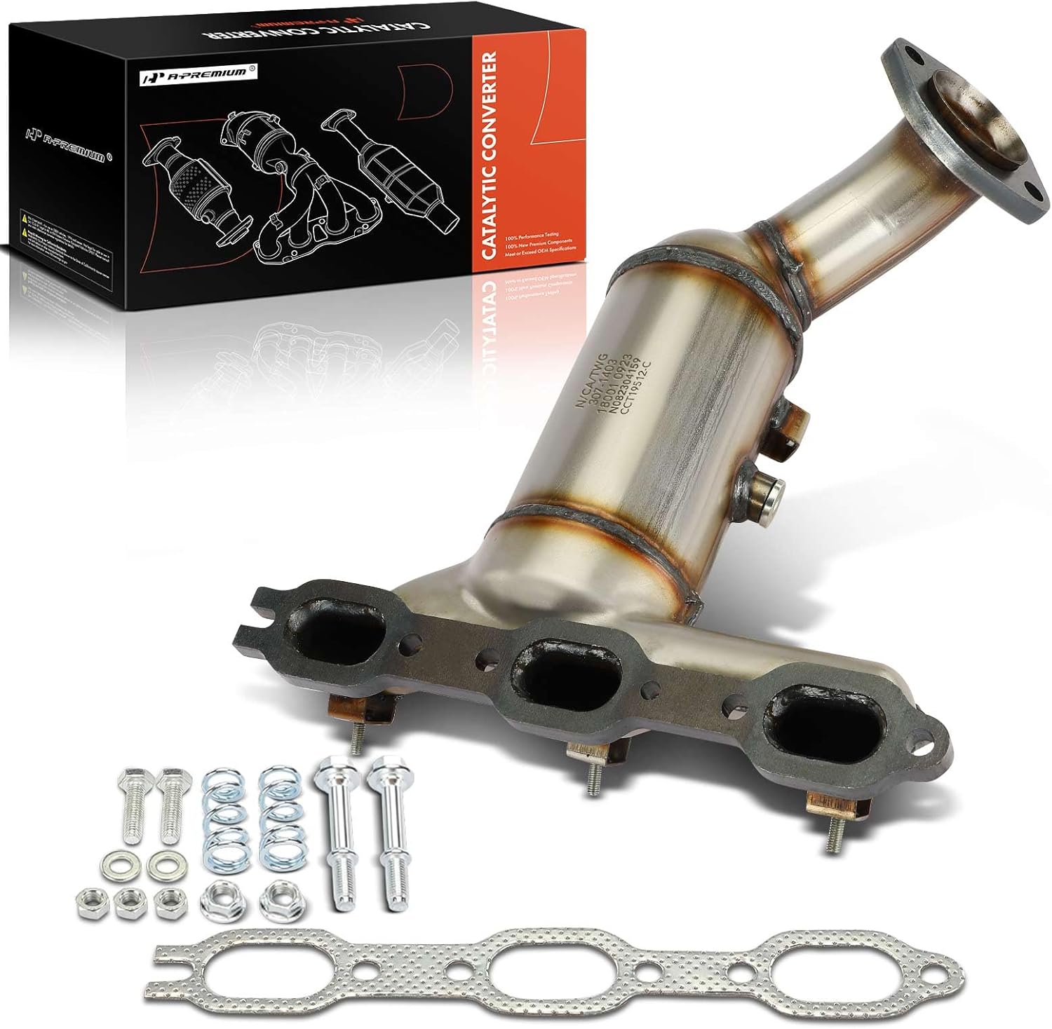 A-Premium Front Left Exhaust Manifold Catalytic Converter Kit Direct-Fit Compatible with Dodge Grand Caravan, Journey, Avenger & Chrysler Town & Country, Pacifica, Sebring, 3.5L 4.0L, EPA Compliant