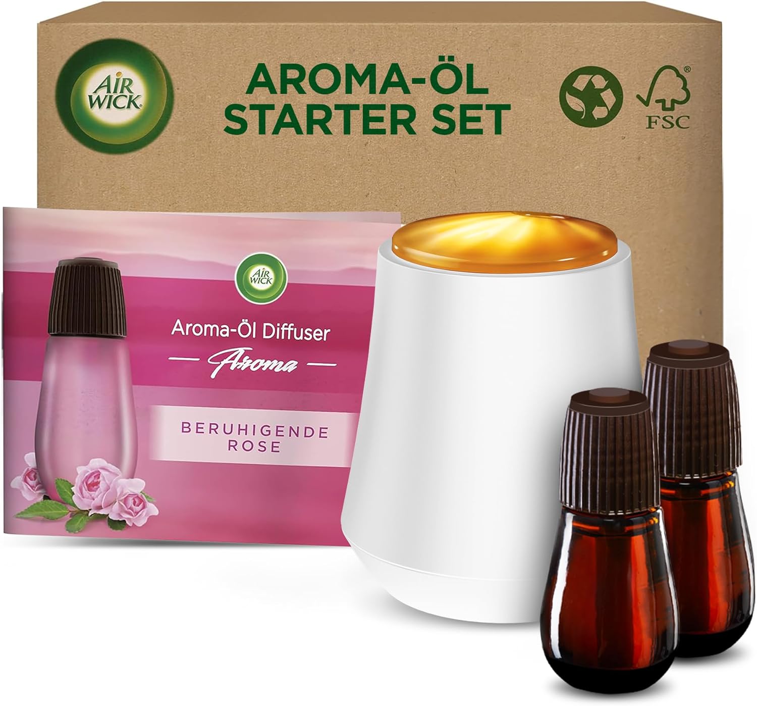 Air Wick Aroma öl Diffuser Selber Nachfüllen Air Wick Aroma-Öl – Starter Set – Diffuser mit ätherischen Ölen