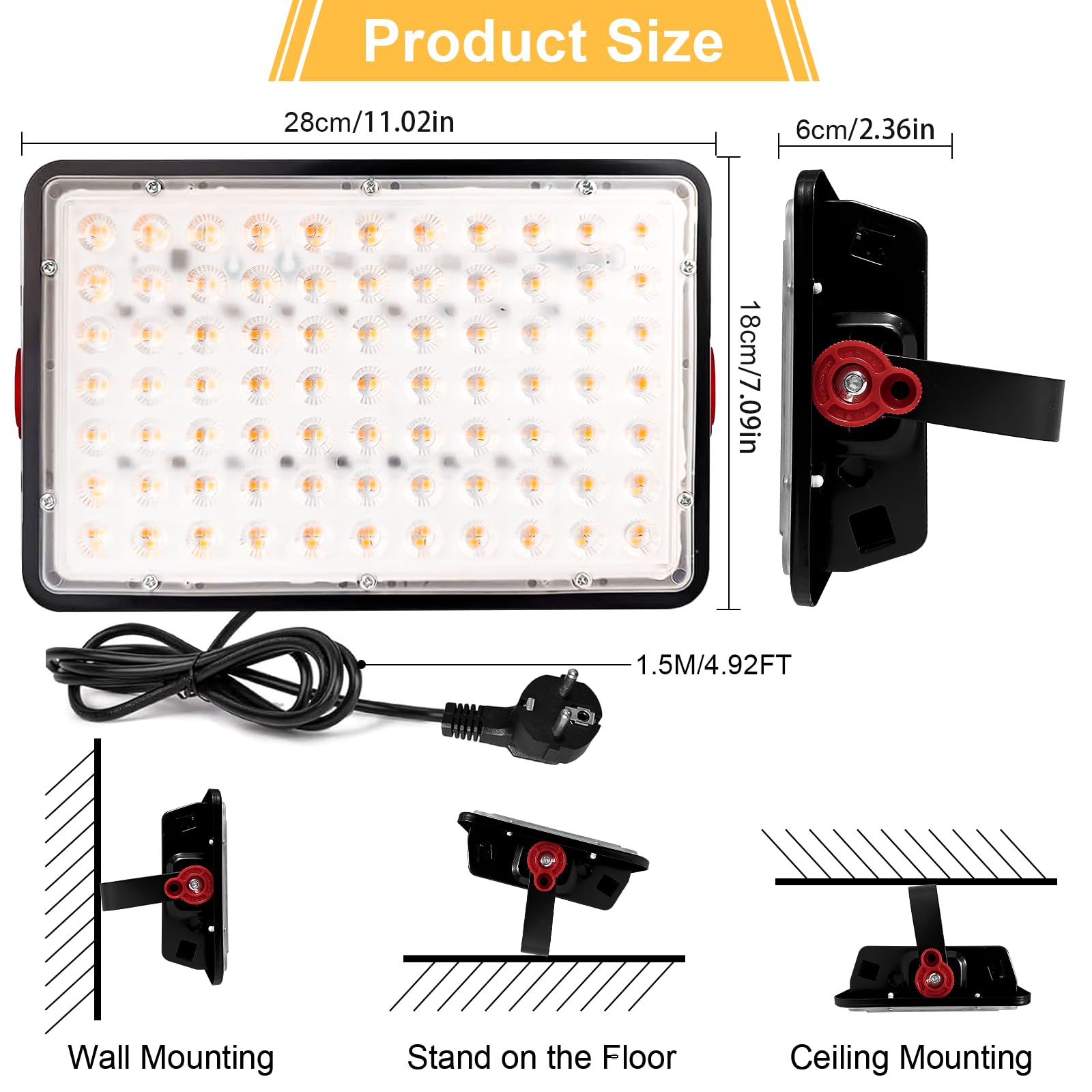 200W LED Strahler Außen, 2 Stück 20000LM Led Strahler Warmweiß | Superhell 3000K Led Scheiwerfer Flutlicht IP66 Wasserdicht led Außenstrahler für Garten Innenhof Auffahrt Korridor Rasen