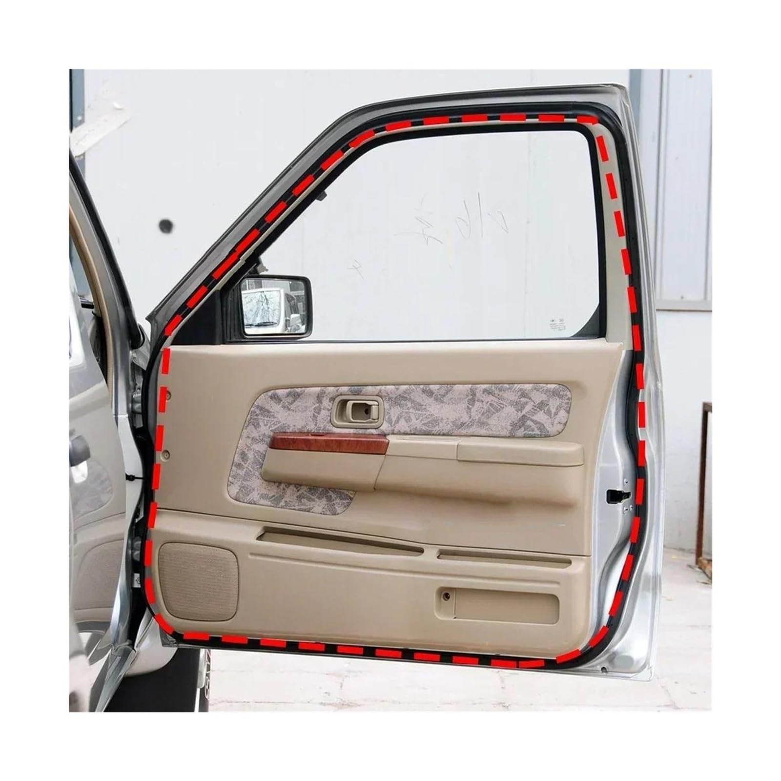 Sigillante in Guarnizione in gomma protettiva per porta con clip per Nissan D22 Pickup per la sigillatura della guarnizione di tenuta Paraspigoli(Front R)