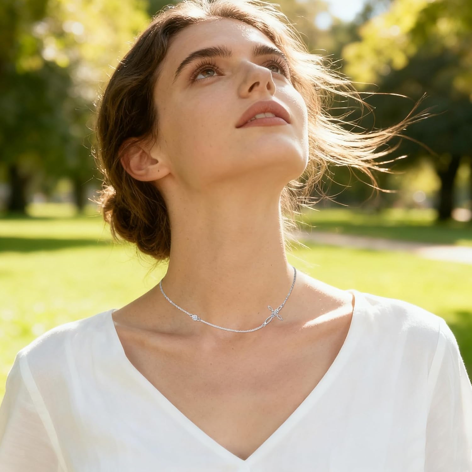 Cross Necklace for Women 925 Sterling Silver Cross Pendant Religious Christian Jewelry Faith Easter Gifts for Wife - Image 6