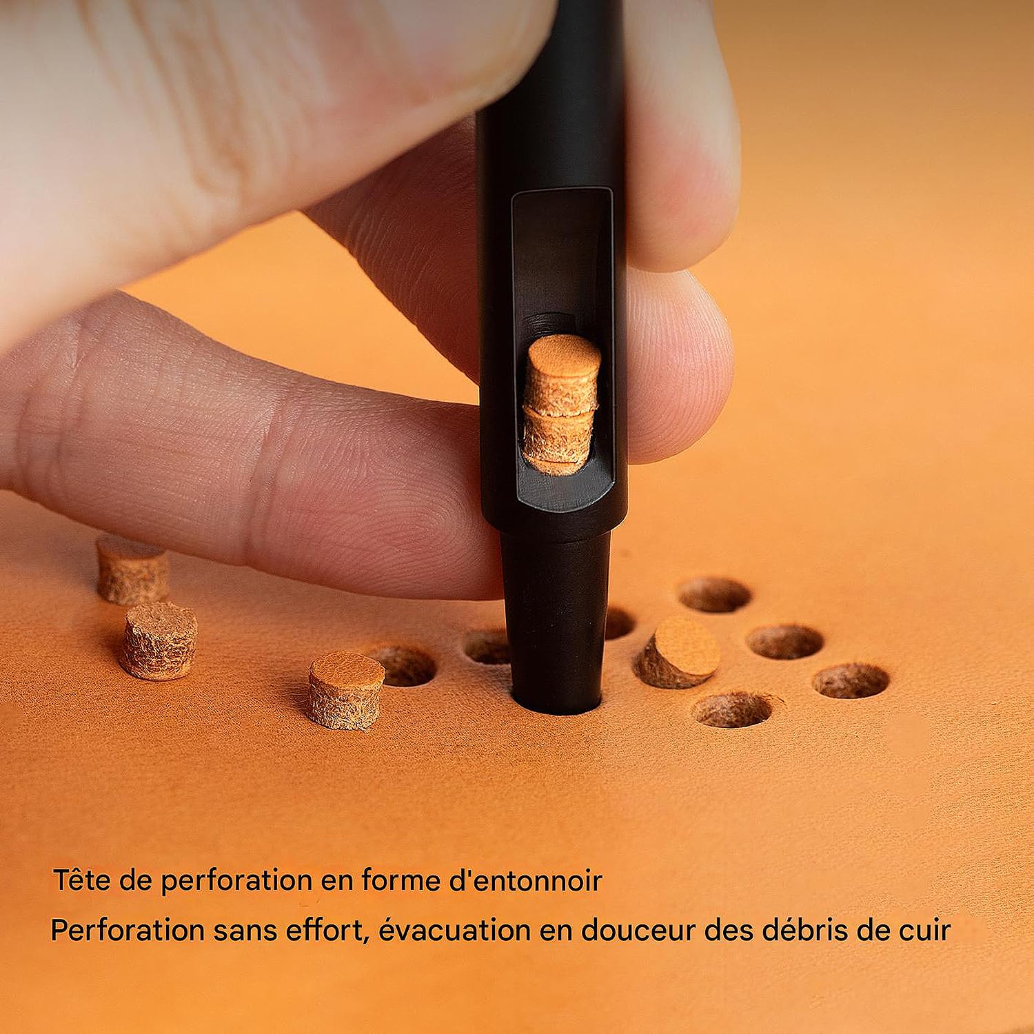 WUTA Lot de 15 Emporte-pièces Ronds en Titane, Poinçons Creux pour Cuir,Emporte Piece Rond pour Bracelet de Montre, Ceinture, Toile