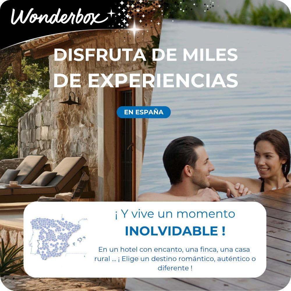 WONDERBOX - Caja Regalo - 3 Días En Familia - Para 3 o 4 personas | 2 noches con o sin desayunos - Más de 400 estancias - Apartamentos familiares, hoteles de 4*, casas rurales