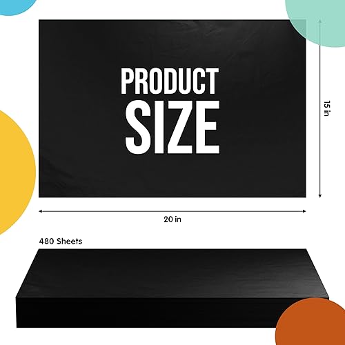 Miniatura 2 de 480 piezas de papel de seda blanco, hojas de papel de embalaje de 15 x 20 pulgadas para mudanzas, papel de periódico Crown Display (480 unidades