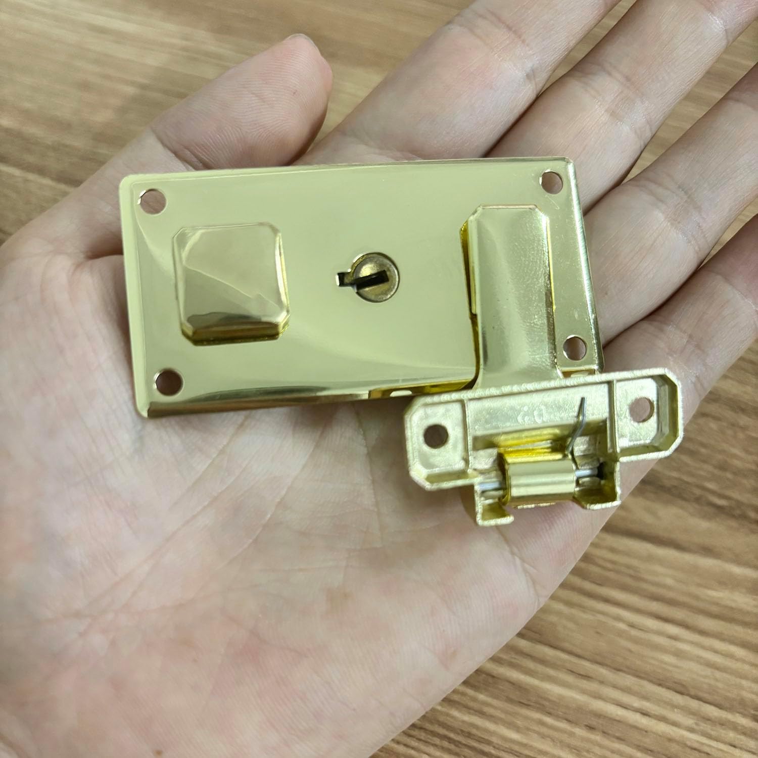 RLECS 2PCS Minimalist Zinc Alloy Luggage Locks Light Gold Replacement Combination Locks for Suitcases and Briefcases for Toolboxes Storage Boxes and Jewellery Boxes 2.56x1.32 inches