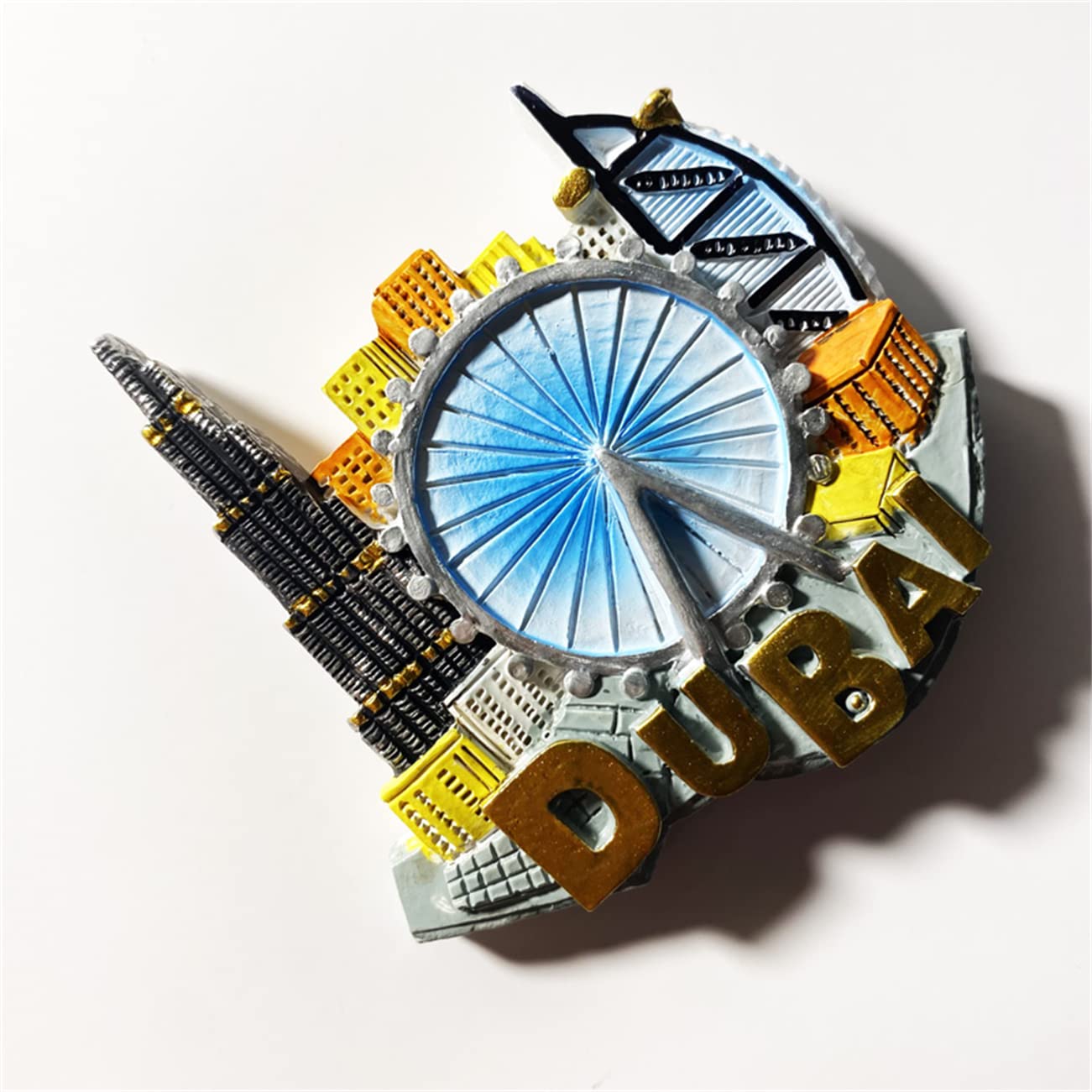 Aimant Frigo 3D Burj Al Arab Dubaï - Bois, 6,5x9 Cm, Souvenir De Voyage Décoratif