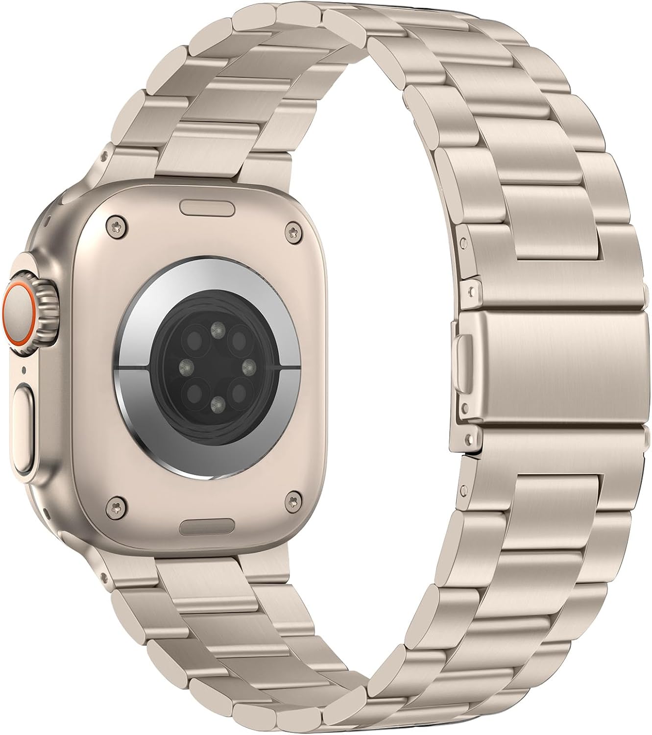 No Tool Needed Bands Compatible with Apple Watch Band 49mm 46mm 45mm 44mm 42mm for Men Women, Detachable Metal Strap for iWatch Ultra 3/2/1 Series 11 10 9 8 7 6-1, SE (Starlight) - Image 8