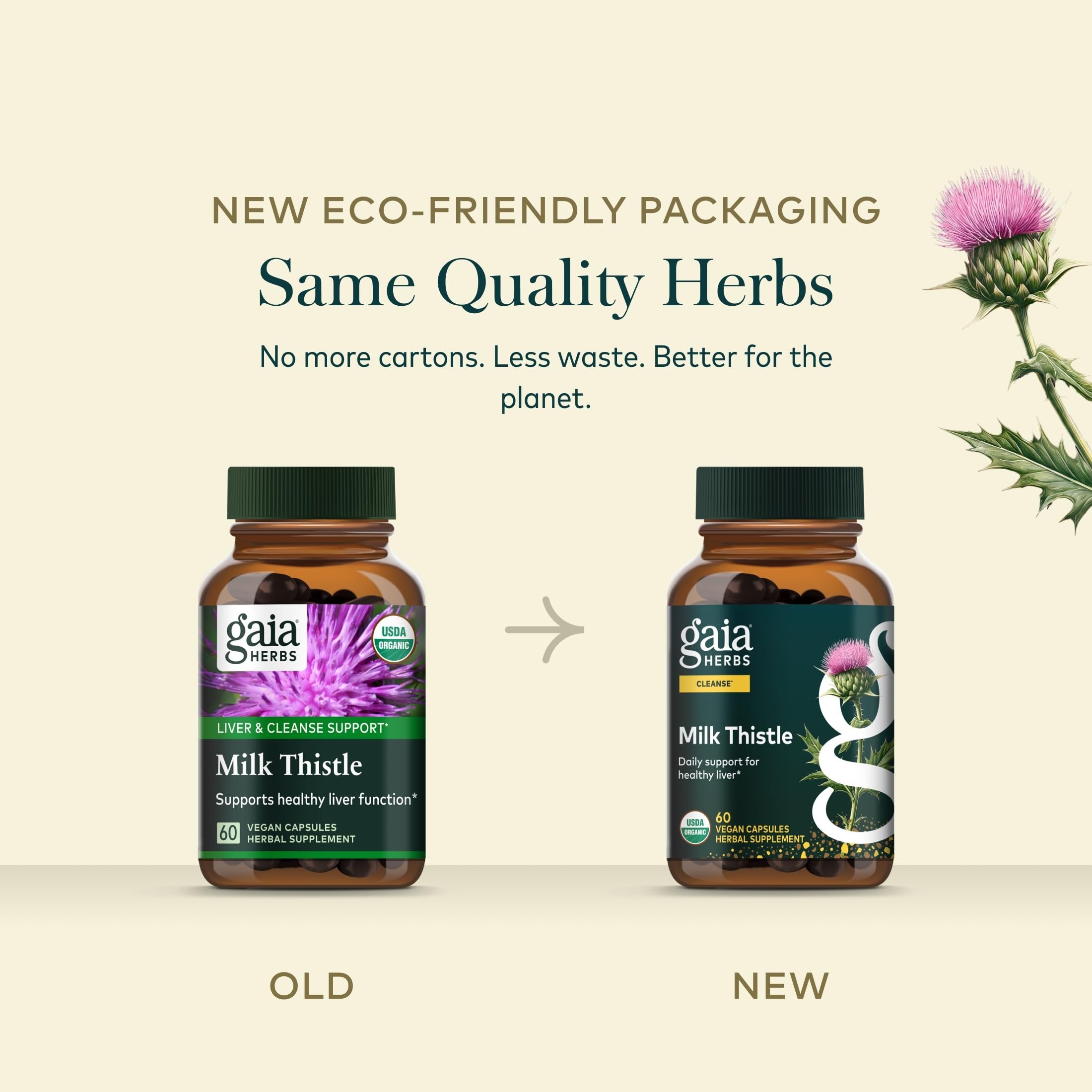 Gaia Herbs Milk Thistle, 60 Vegan Capsules, 20 Servings — Amazon image 7