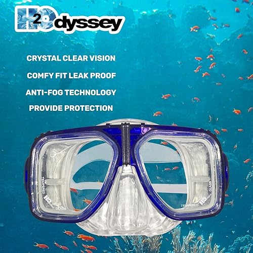 Miniatura 7 de H2Odyssey Alpha 2 Scuba Mask - Anti Fog Scratch Resistant Masks for Snorkeling - Wide Angle Comfort Fit Diving Mask