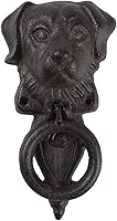 BRASSTAR Cast Iron Rustic Dog Head Door Knocker - Antique Farmhouse Vintage Outdoor Garden Decor Handle