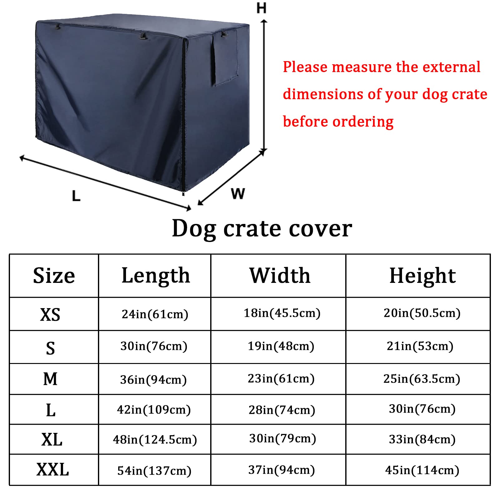 Hundekäfig Abdeckung für Drahtkäfige 94x61x63.5cm Hundebox Abdeckung Winddicht Langlebig Schwarz für Hundehütten Hundekäfig Zubehör Innen Draussen Zuhause