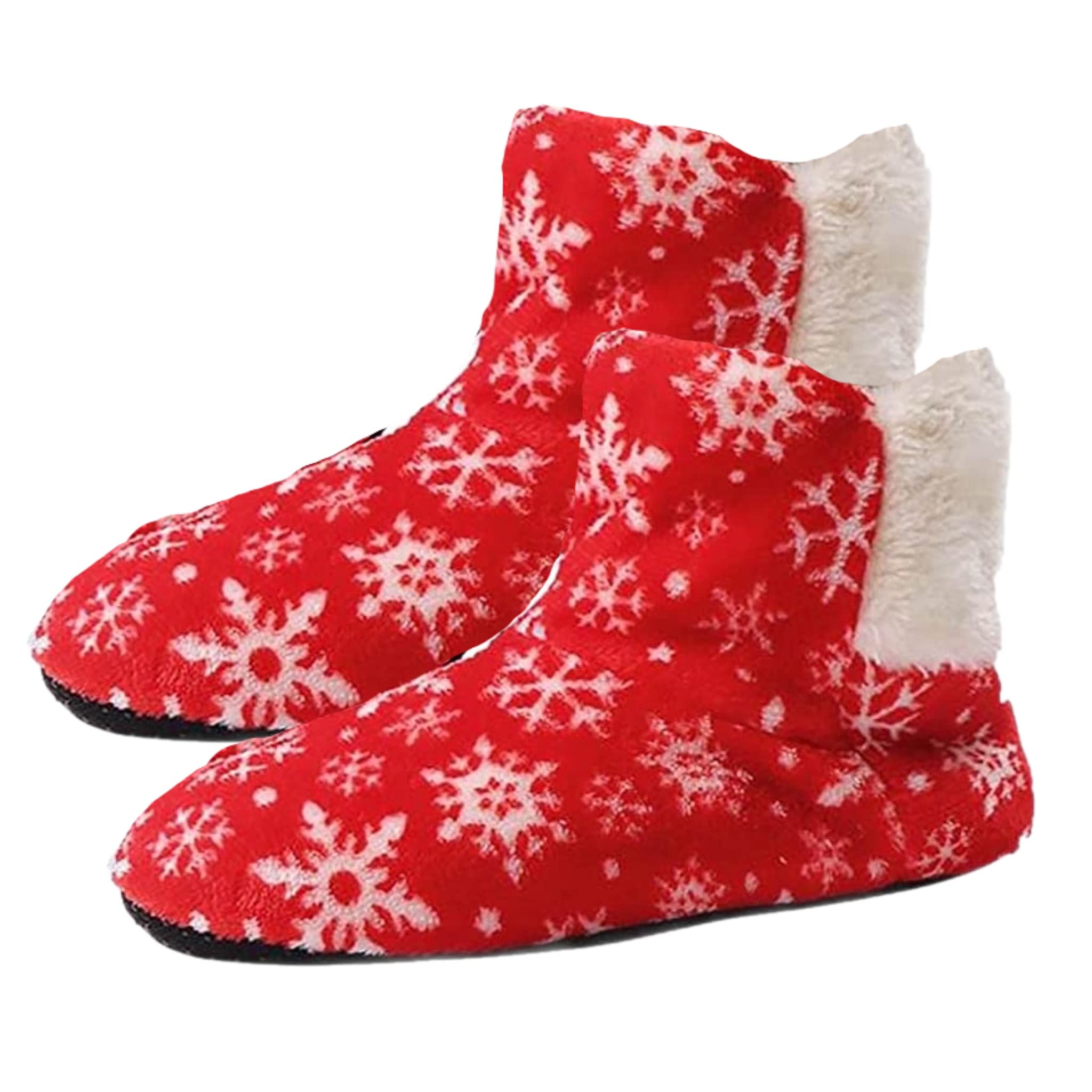 Eboutik Womens Fluffy Christmas Bootie Plush Slippers Soft Warm