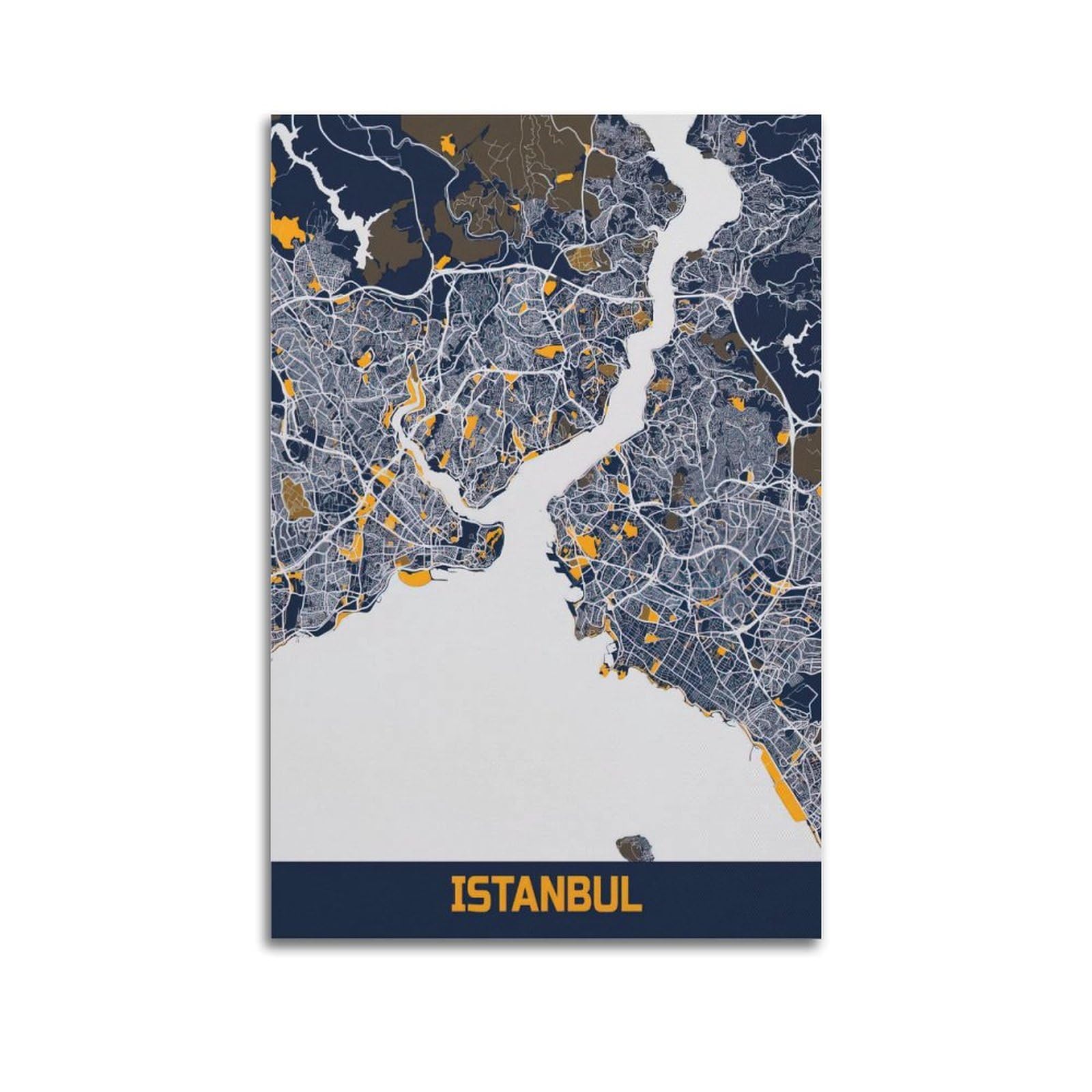OKAHYS Map Poster Middle East Turkey Istanbul Decorative Painting Canvas Wall Artworks Picture 12x18inch(30x45cm)