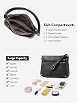 WESTBRONCO Crossbody Bags for Women, Medium Size Shoulder Handbags, Satchel Purse with Multi Zipper Pocket, Black, Sturdy,stylish