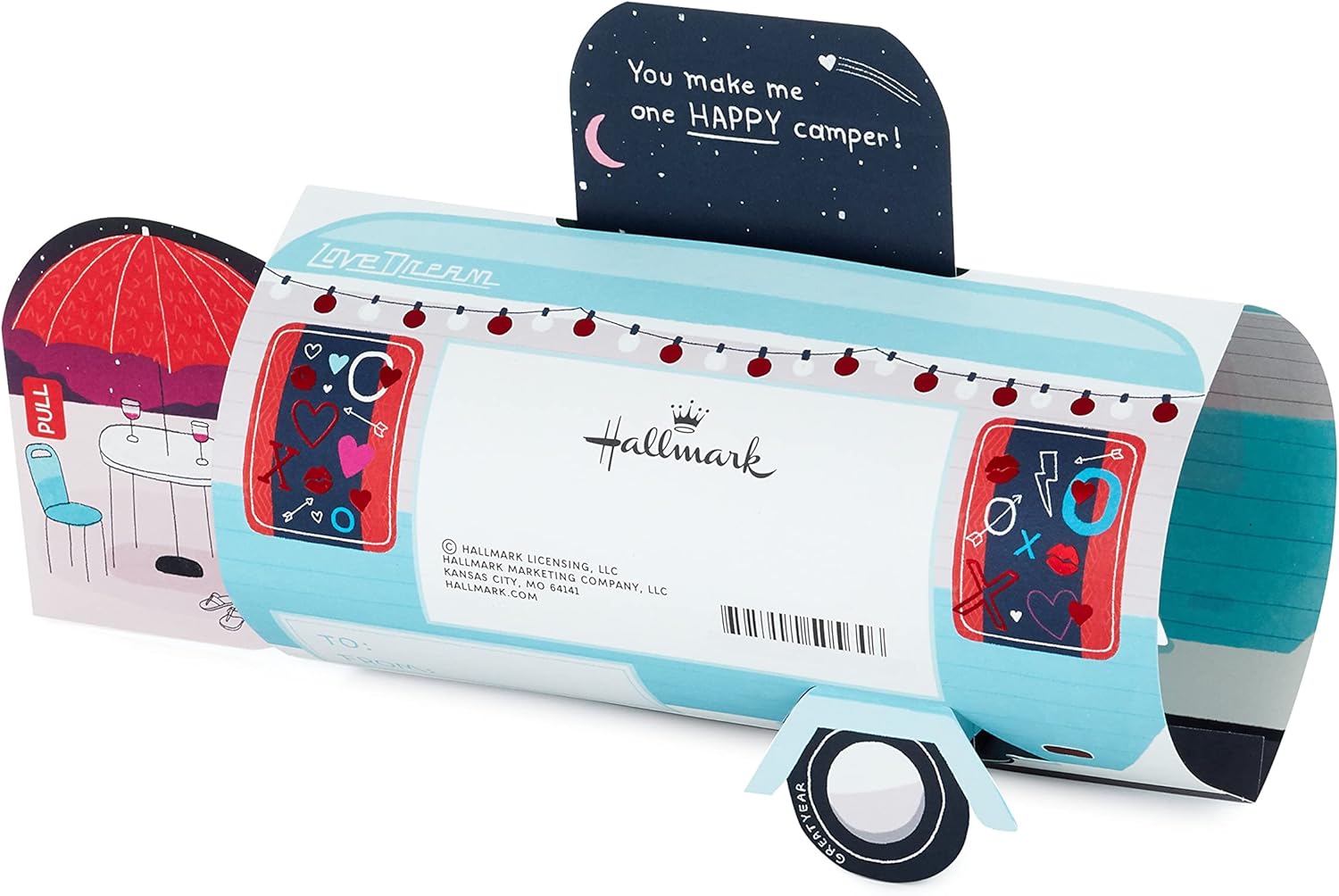 Hallmark Pop Up Card for Husband, Wife, Boyfriend, Girlfriend (Retro RV Camper) for Anniversary, Romantic Birthday, Love, Valentine's Day - Image 2