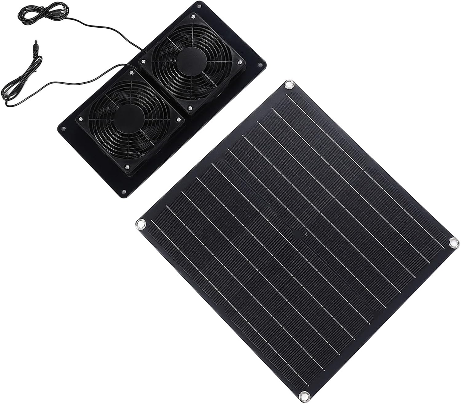 Fafeicy 20W Solar Exhaust Fan, High Speed 3000 RPM Solar Panel Vent Fan for Greenhouse Chicken Coop Pet House Attic with Heavy Duty Aluminum