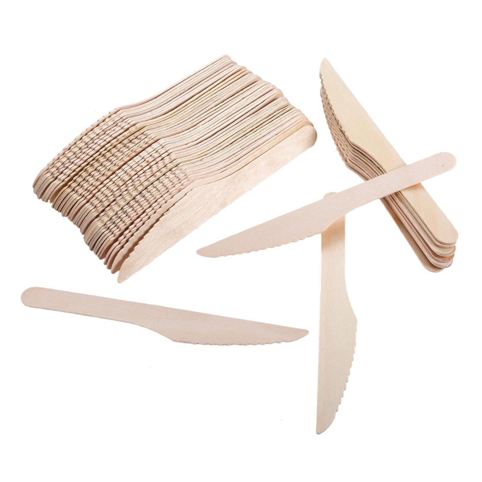 1000 Coltelli in legno di betulla 16 cm monouso posate bio riciclabili usa e getta biodegradabili compostabili coltello ristoranti bar pizzerie pub